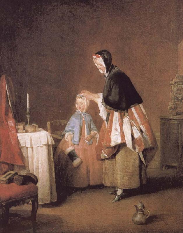Jean Baptiste Simeon Chardin Dressed in the morning china oil painting image